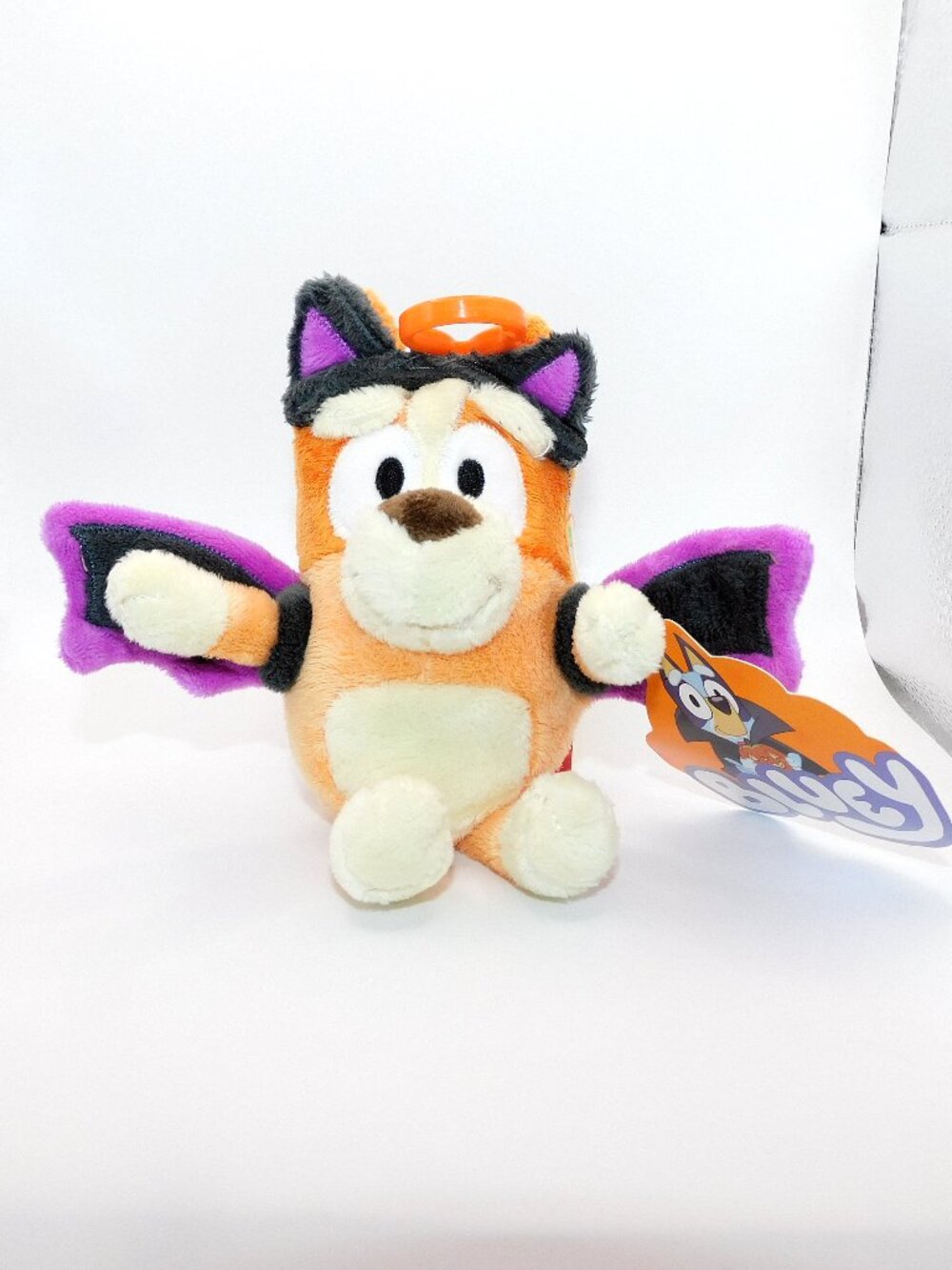 Bingo Halloween Plush Bag Clip Bat Bluey Keychain Stuffed Animal Dog NEW